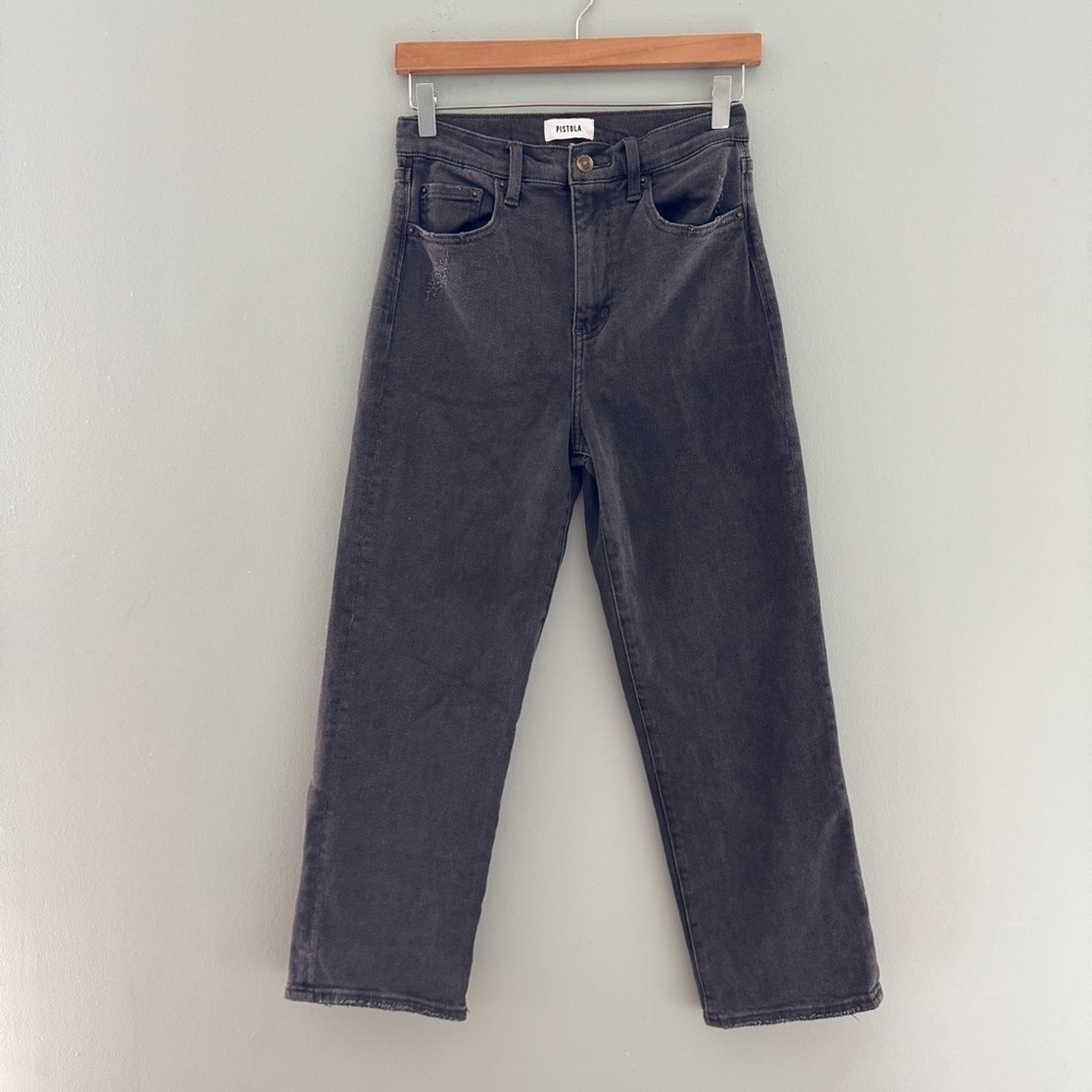 Pistola Cassie Super High Waist Crop Straight Leg Jeans